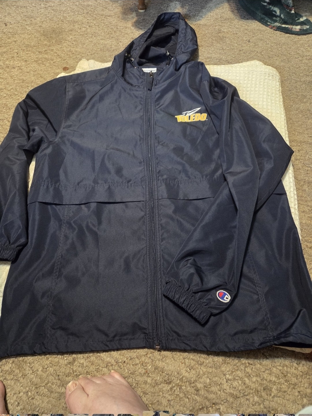 .Champion Toledo Navy Hooded Windbreaker Jacket